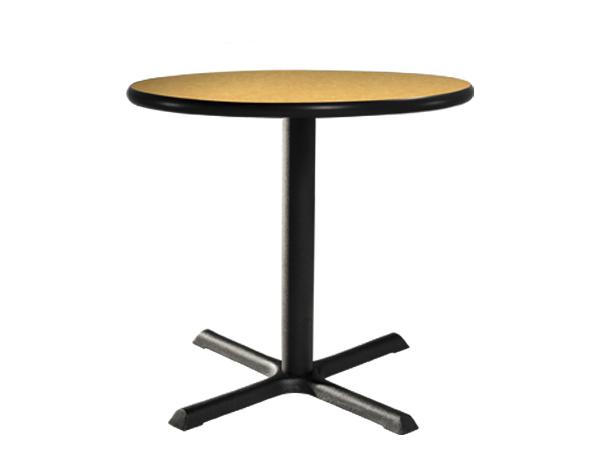 CECA-029 | 30" Round Cafe Table w/ Brushed Yellow Top and Standard Black Base -- Trade Show Furniture Rental